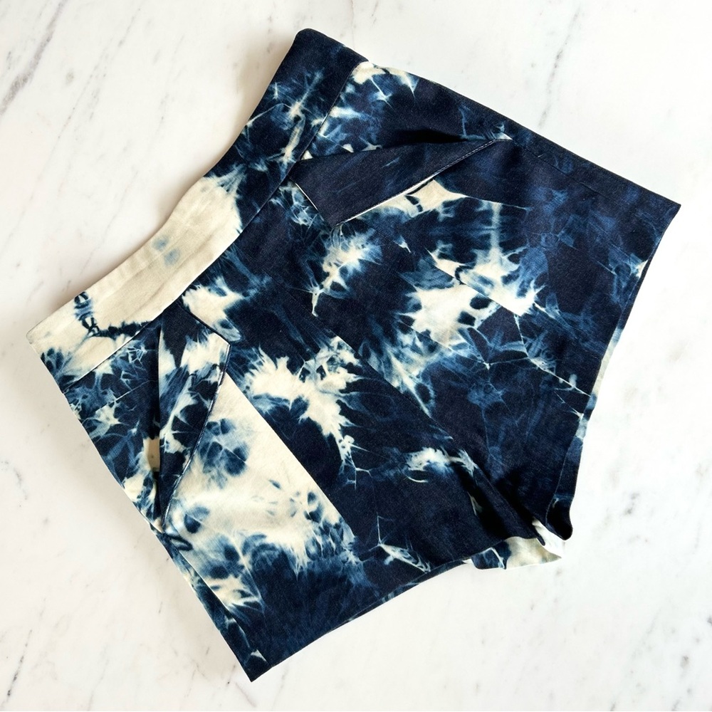 Bleach washed denim_shorts